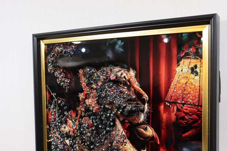 アートフレーム トラピリカ 41㎝ クリスタルピクチャー ウォールデコ 虎/エトピリカ