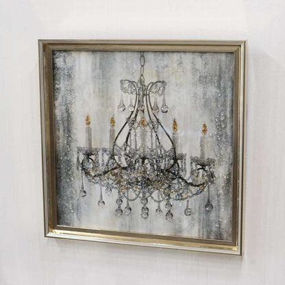 アートフレーム シャンデリア 41㎝ クリスタルピクチャー ウォールデコ