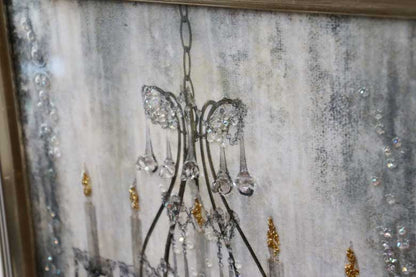 アートフレーム シャンデリア 41㎝ クリスタルピクチャー ウォールデコ