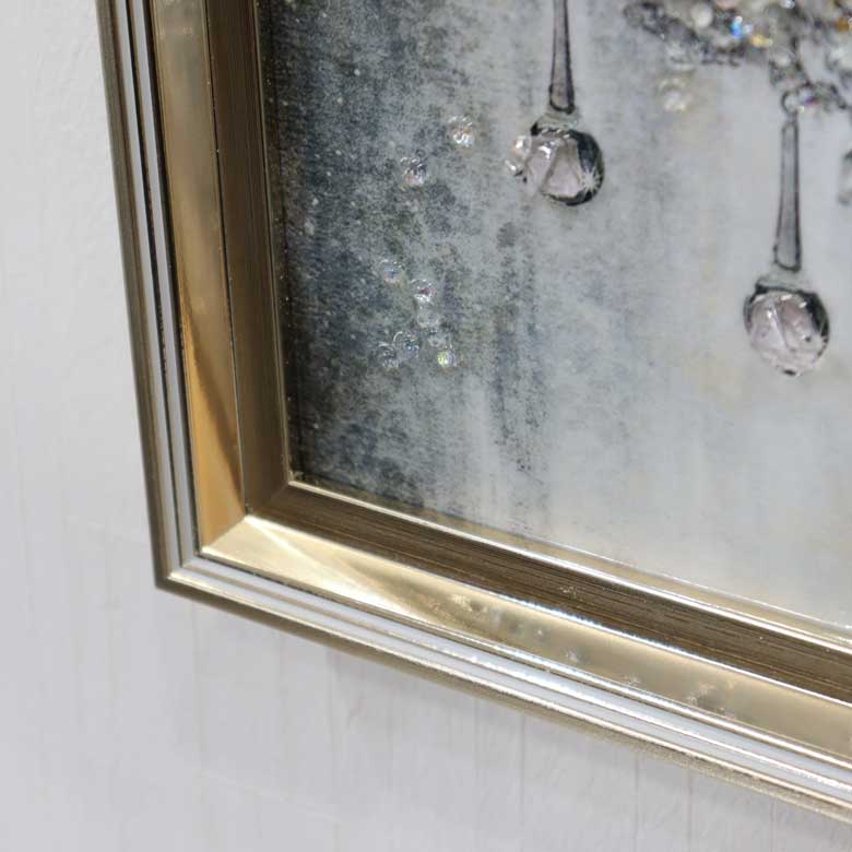 アートフレーム シャンデリア 41㎝ クリスタルピクチャー ウォールデコ