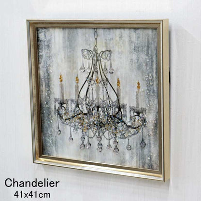 アートフレーム シャンデリア 41㎝ クリスタルピクチャー ウォールデコ