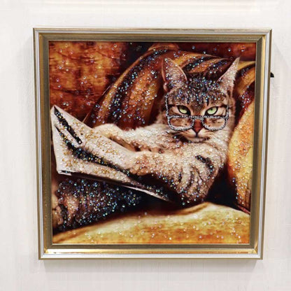 アートフレーム ネコロンデ 41㎝ クリスタルピクチャー ウォールデコ 猫