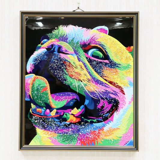 アートフレーム 虎徹/フレブル フレンチブルドッグ 58cm クリスタルピクチャー ウォールデコ