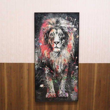 アートフレーム ライオン クリスタルピクチャー ウォールデコ バーテックス