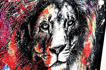 アートフレーム ライオン クリスタルピクチャー ウォールデコ バーテックス