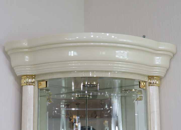 サルタレッリ フローレンス コーナーキャビネット アイボリー カップボード