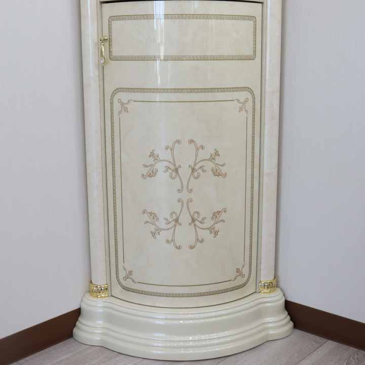 サルタレッリ フローレンス コーナーキャビネット アイボリー カップボード