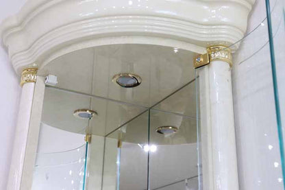 サルタレッリ フローレンス コーナーキャビネット アイボリー カップボード