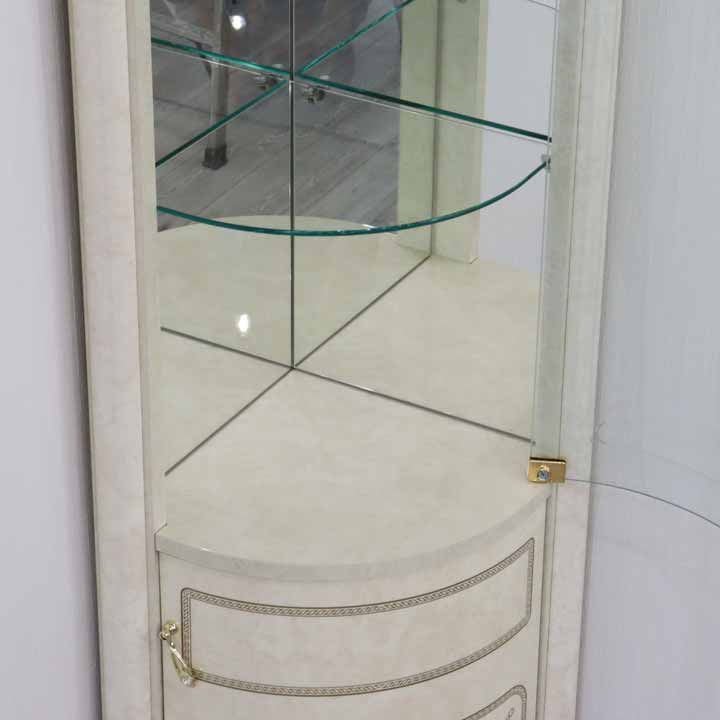 サルタレッリ フローレンス コーナーキャビネット アイボリー カップボード