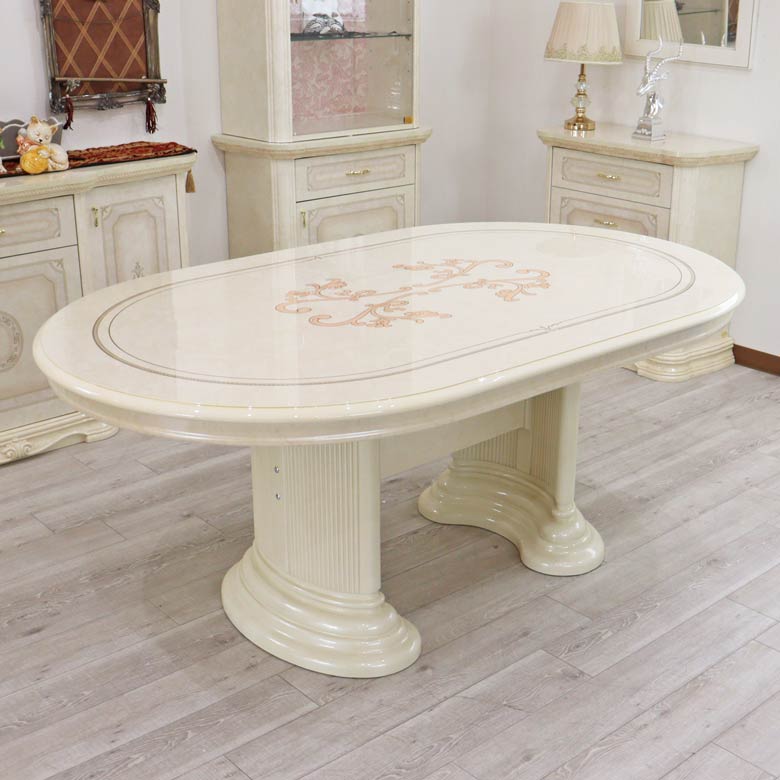 サルタレッリ フローレンス ダイニングテーブル 175cm アイボリー