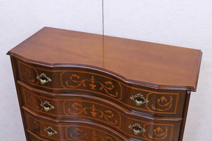 チェスト 5段 87cm 木製 象嵌 045/SPA