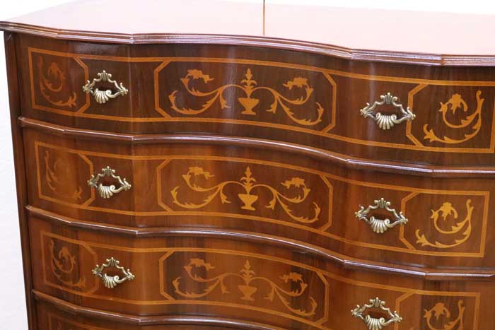 チェスト 6段 87cm 木製 象嵌 045-6/SPA