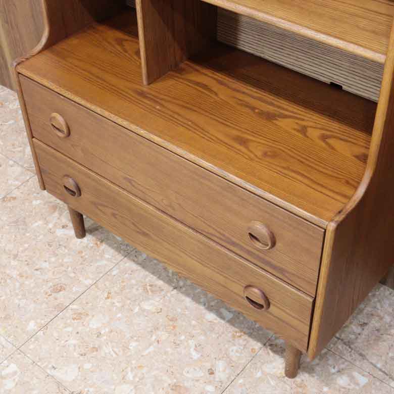 オークキャビネット イギリス 木製 ブックケース ヴィンテージ