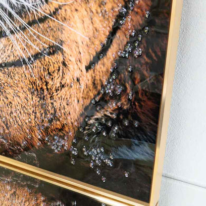 アートフレーム ジャングルキング 80㎝ クリスタルピクチャー ウォールデコ タイガー 虎