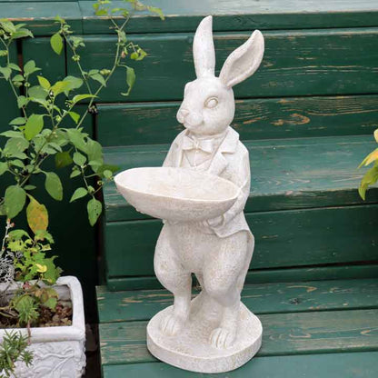 ウサギ スタンディングバニーL ガーデンオブジェ フィーダー 置物
