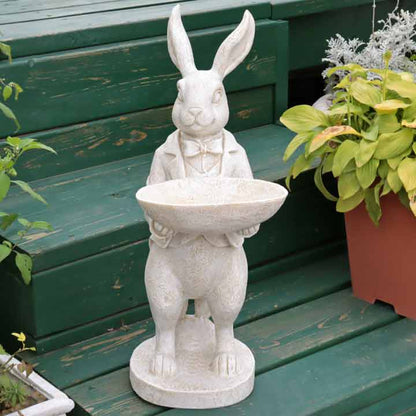 ウサギ スタンディングバニーL ガーデンオブジェ フィーダー 置物