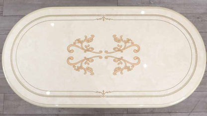 サルタレッリ フローレンス センターテーブル 120cm アイボリー ローテーブル