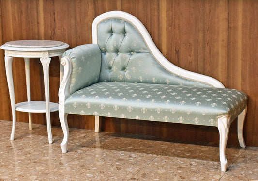 イタリア カウチソファ ホワイト ターコイズブルー 猫脚 060W/BL