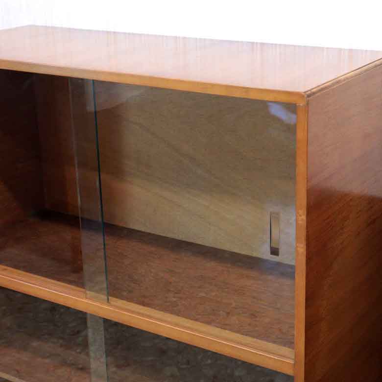 ガラスケース ヴィンテージ キャビネット イギリス チーク 木製