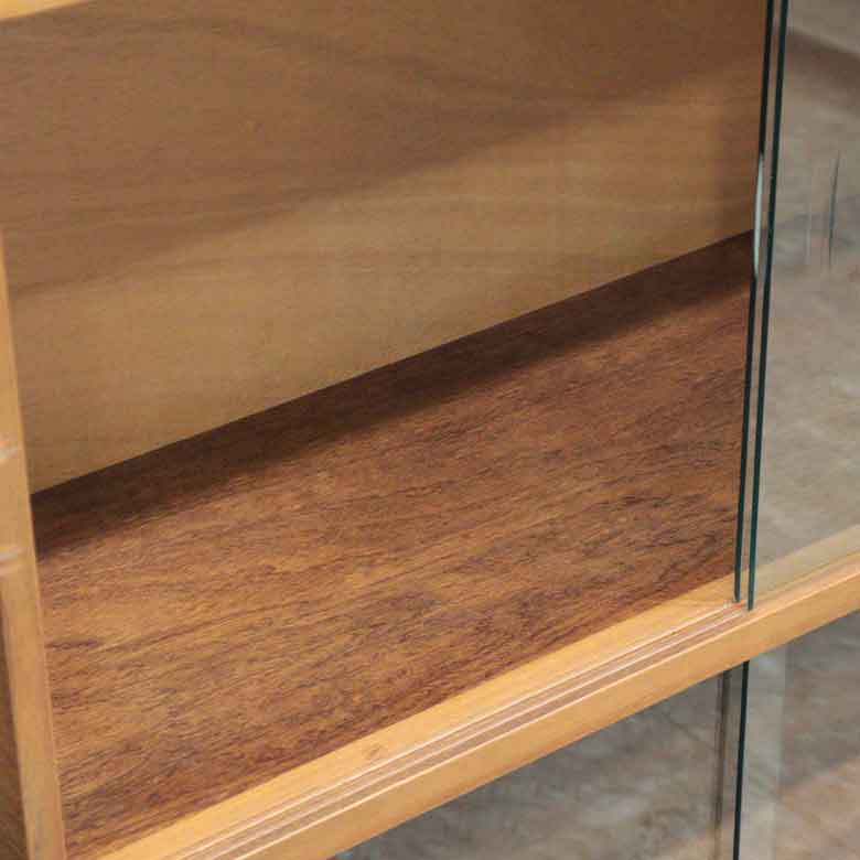 ガラスケース ヴィンテージ キャビネット イギリス チーク 木製