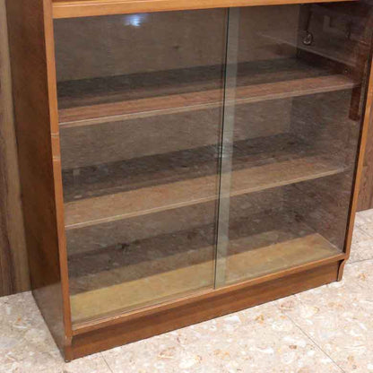 ガラスケース ヴィンテージ キャビネット イギリス チーク 木製