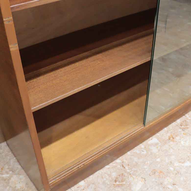 ガラスケース ヴィンテージ キャビネット イギリス チーク 木製