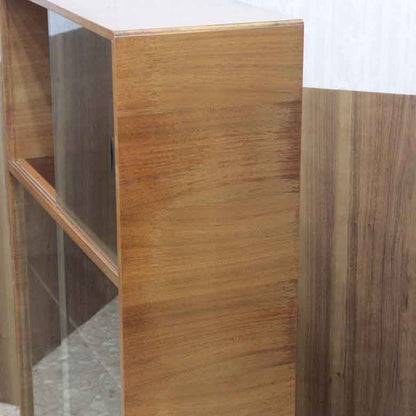 ガラスケース ヴィンテージ キャビネット イギリス チーク 木製