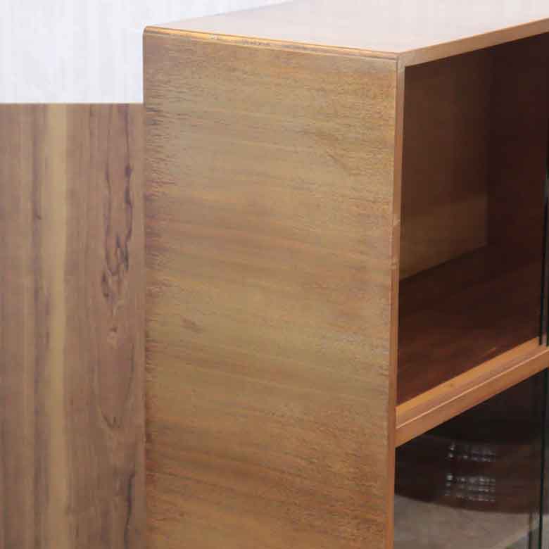 ガラスケース ヴィンテージ キャビネット イギリス チーク 木製 – 輸入