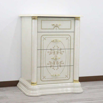 サルタレッリ フローレンス 4段チェストSアイボリー リビングチェスト