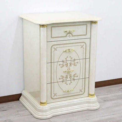 サルタレッリ フローレンス 4段チェストSアイボリー リビングチェスト