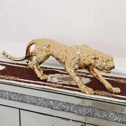 パンサーL 置物 ゴールド 風水 金運 縁起物