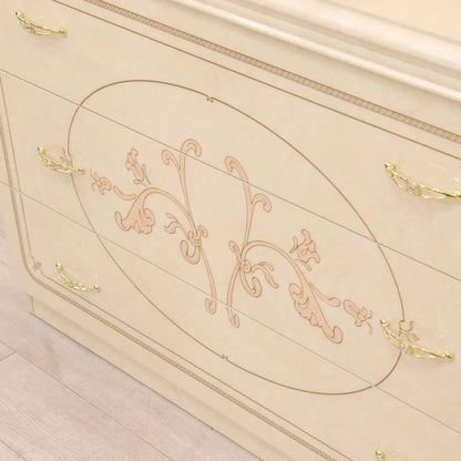 サルタレッリ フローレンス ワイドチェスト 112cm 3引出 アイボリー シングルドレッサー