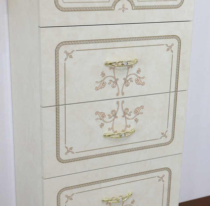 サルタレッリ フローレンス 5段チェスト アイボリー スリムチェスト