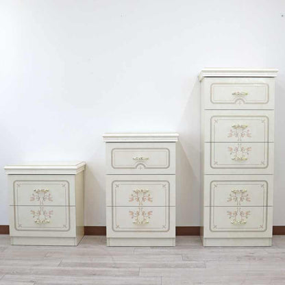 サルタレッリ フローレンス 5段チェスト アイボリー スリムチェスト