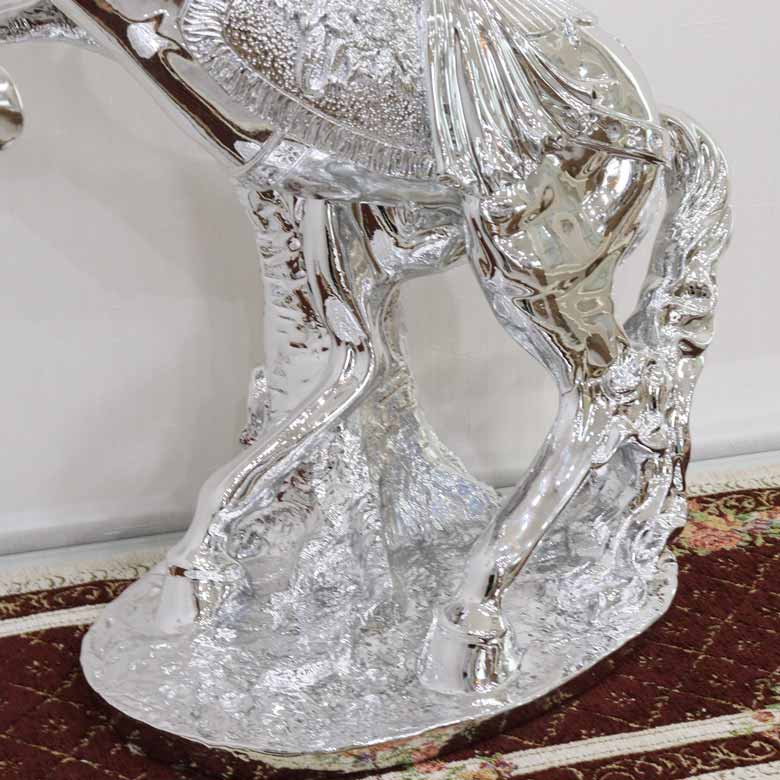 馬のオブジェ 置物 シルバー 風水 金運 縁起物 – 輸入家具のインテリア北欧