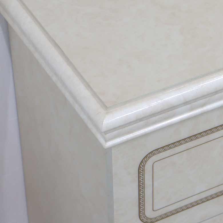 サルタレッリ フローレンス 3段チェスト アイボリー ナイトテーブル