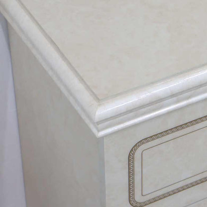 サルタレッリ フローレンス 3段チェスト アイボリー ナイトテーブル