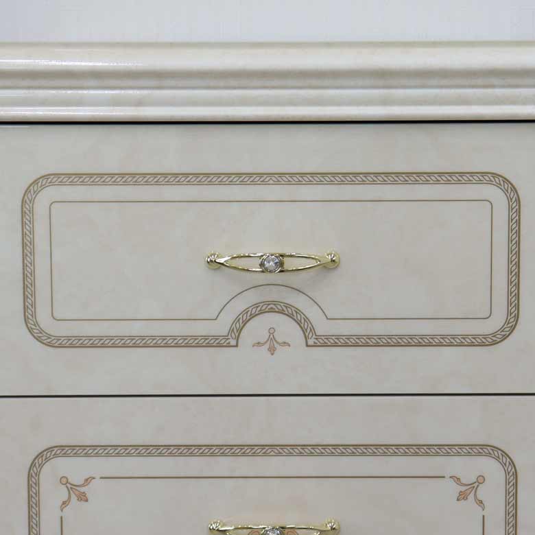 サルタレッリ フローレンス 3段チェスト アイボリー ナイトテーブル