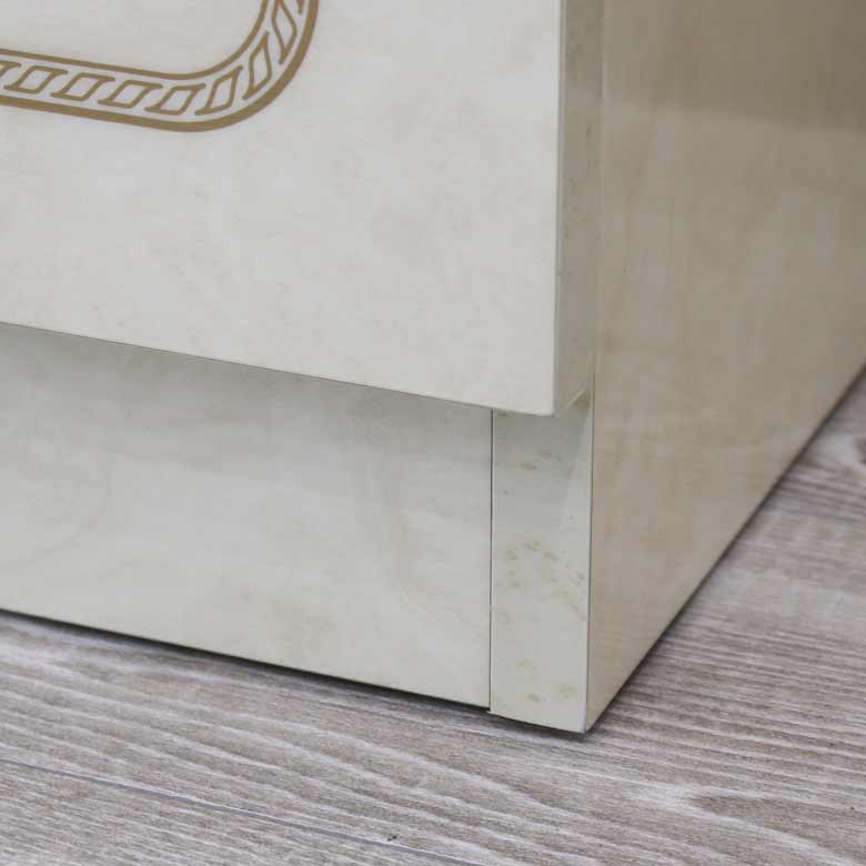 サルタレッリ フローレンス 3段チェスト アイボリー ナイトテーブル