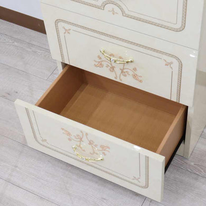 サルタレッリ フローレンス 3段チェスト アイボリー ナイトテーブル