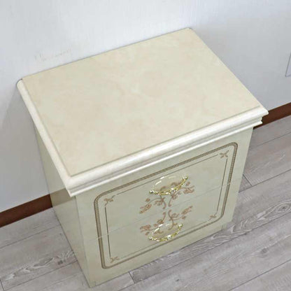 サルタレッリ フローレンス 2段チェスト アイボリー ナイトテーブル