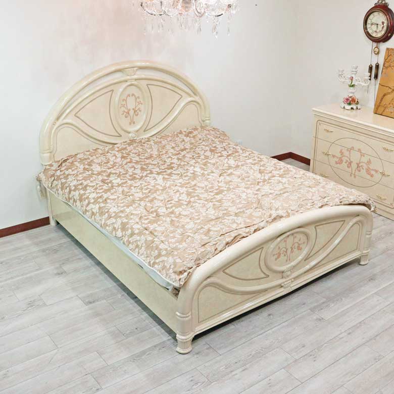 サルタレッリ フローレンス クイーンベッド アイボリー ベッドフレーム