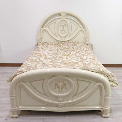 サルタレッリ フローレンス シングルベッド アイボリー ベッドフレーム