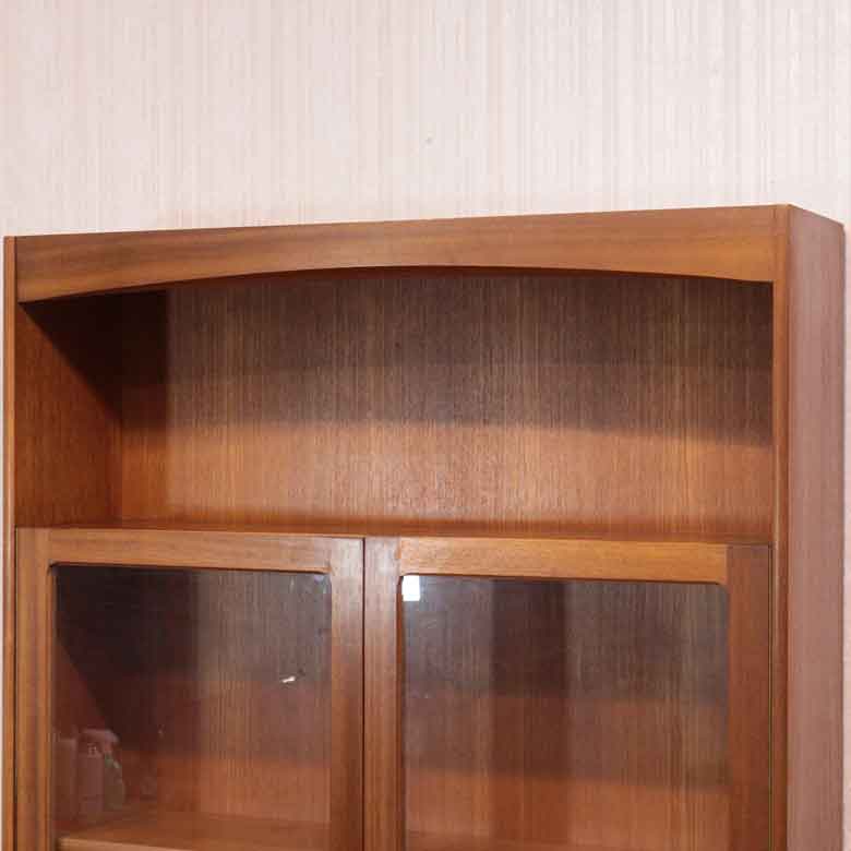 ユニットキャビネット ネイサン ガラス戸 イギリス チーク 完成品 NATHAN