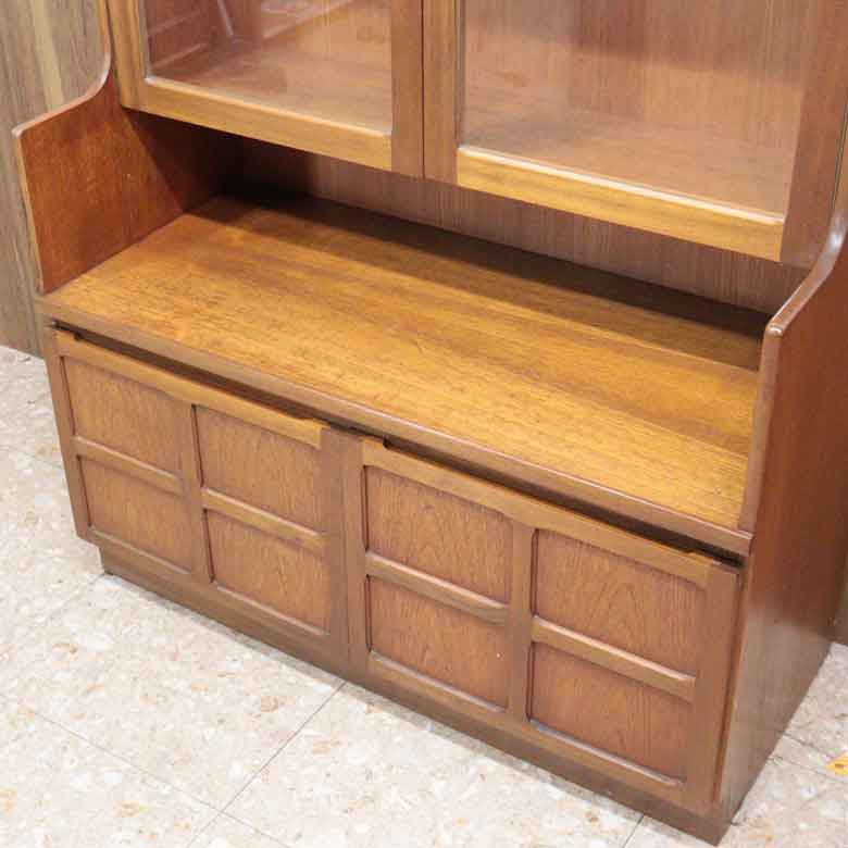 ユニットキャビネット ネイサン ガラス戸 イギリス チーク 完成品 ユニットキャビネット ネイサン ガラス戸 イギリス チーク 完成品