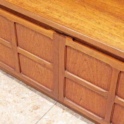 ユニットキャビネット ネイサン ガラス戸 イギリス チーク 完成品 NATHAN