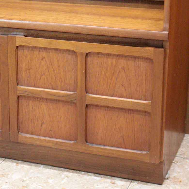 ユニットキャビネット ネイサン ガラス戸 イギリス チーク 完成品 NATHAN