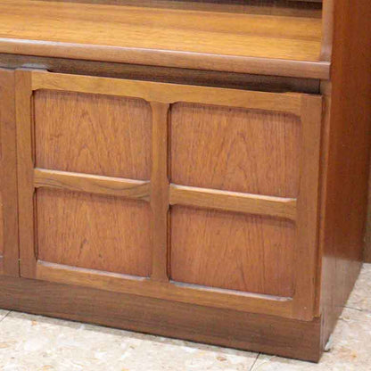ユニットキャビネット ネイサン ガラス戸 イギリス チーク 完成品 NATHAN