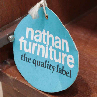 ユニットキャビネット ネイサン ガラス戸 イギリス チーク 完成品 NATHAN