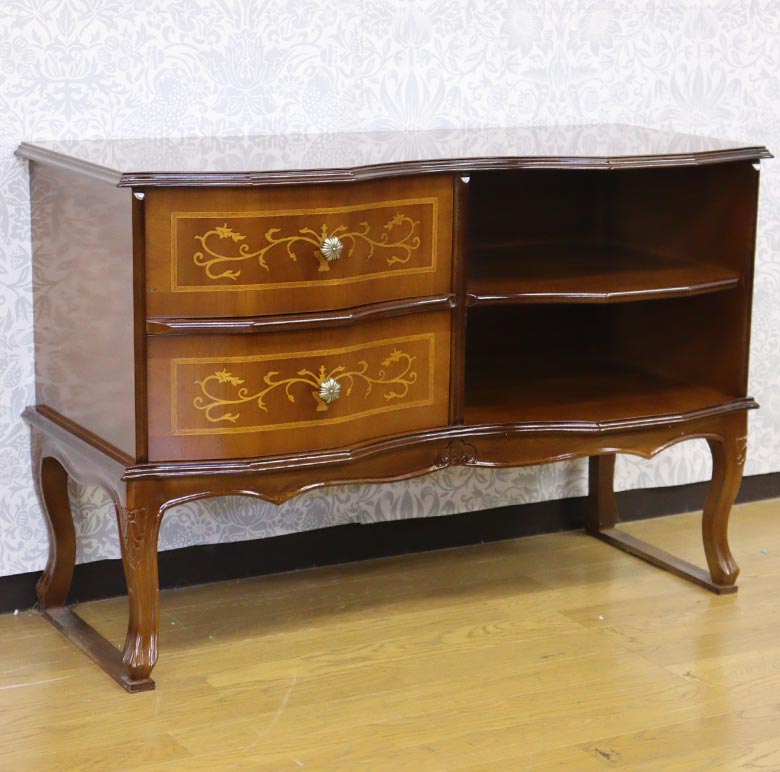 イタリア テレビボード 象嵌 87cm ローキャビネット